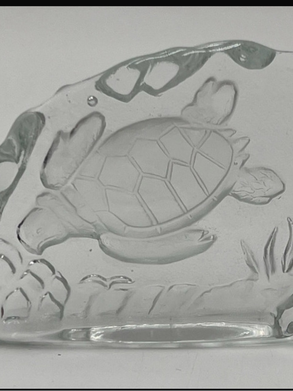 Clear Glass Sea Turtle Décor Figurine - Clear